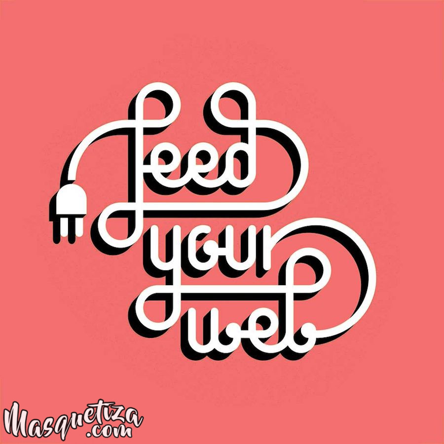 diseño-grafico-lettering-logo-feed-your-web-masquetiza-tenerife