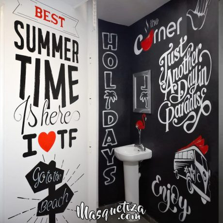 Murales-Rotulacion-diseño-decorativo-aseos-masquetiza
